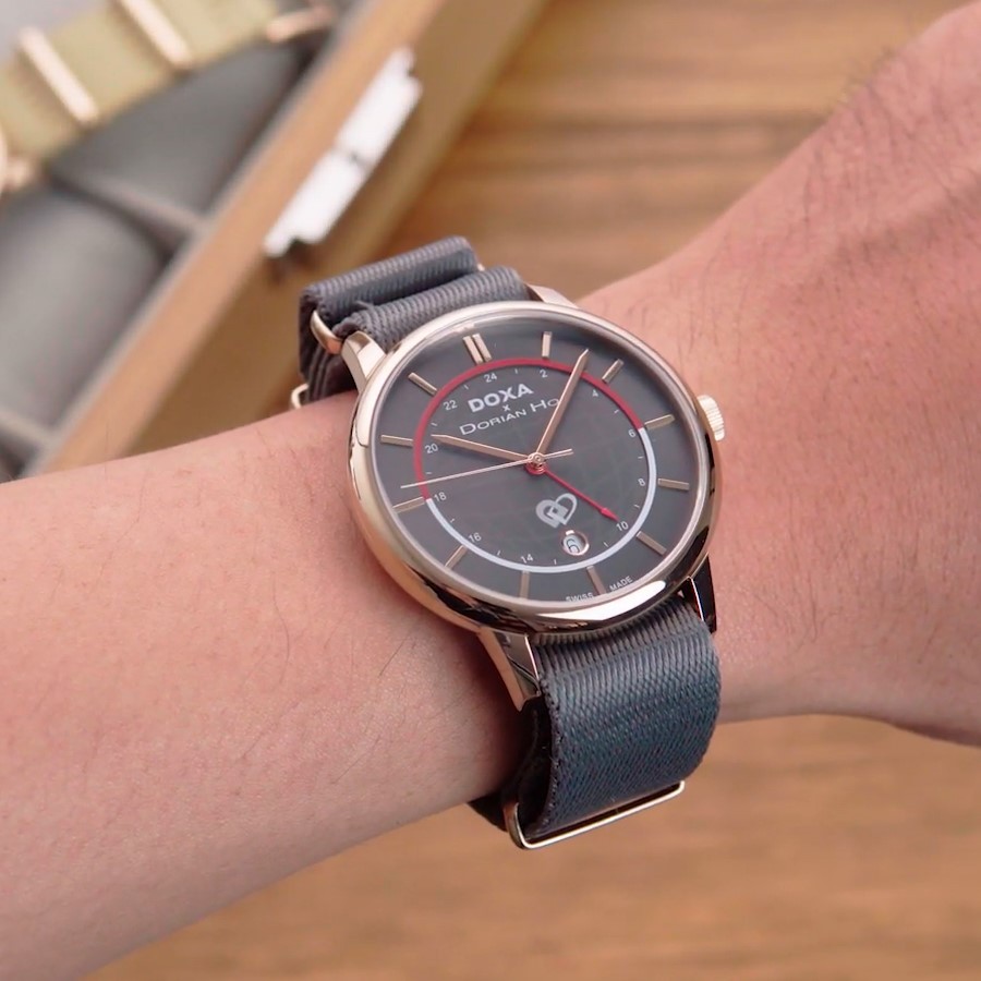 Đồng hồ Doxa x Dorian Ho Earlymoon D226RGY