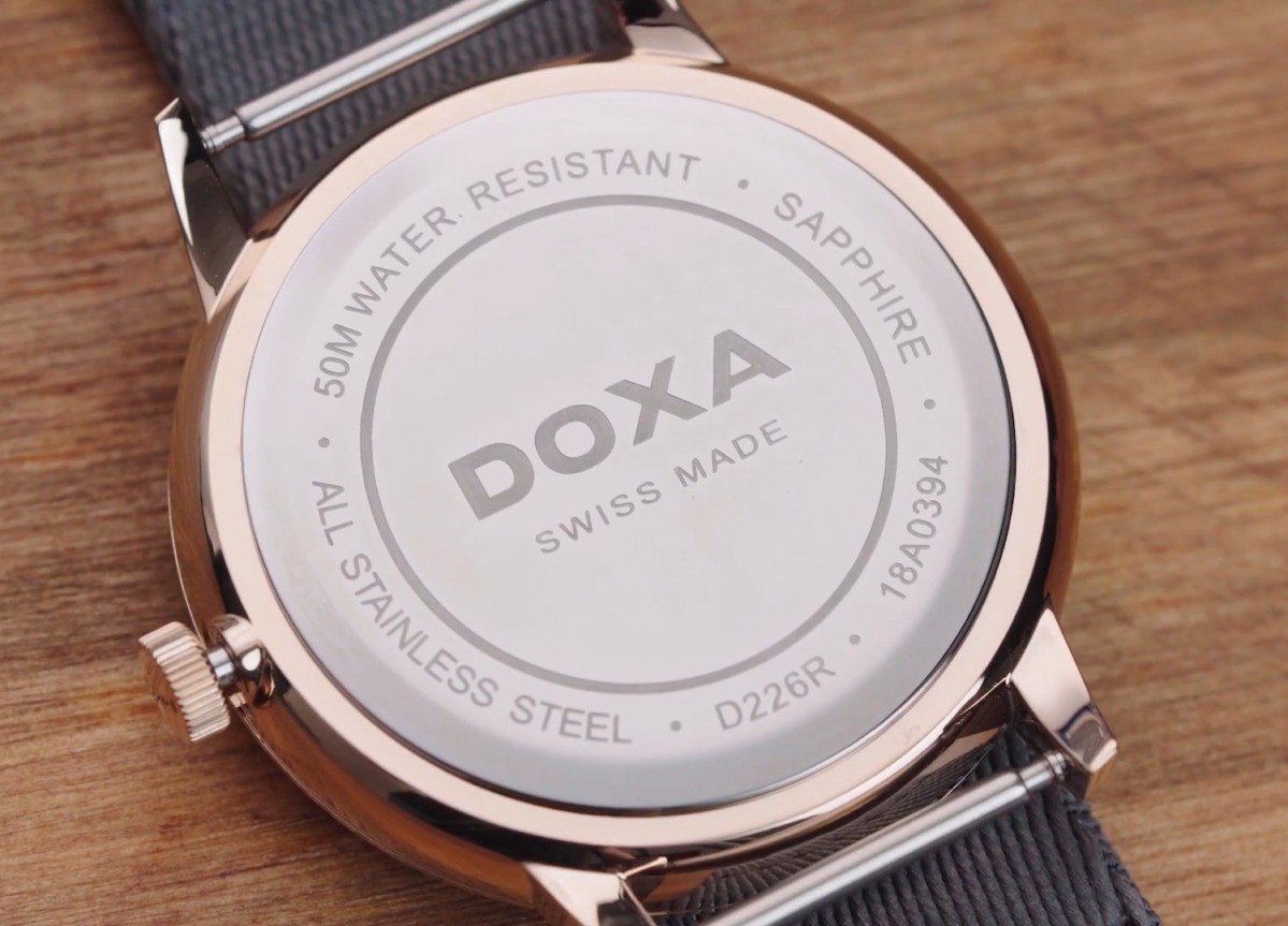 Mặt lưng Doxa x Dorian Ho Earlymoon D226RGY