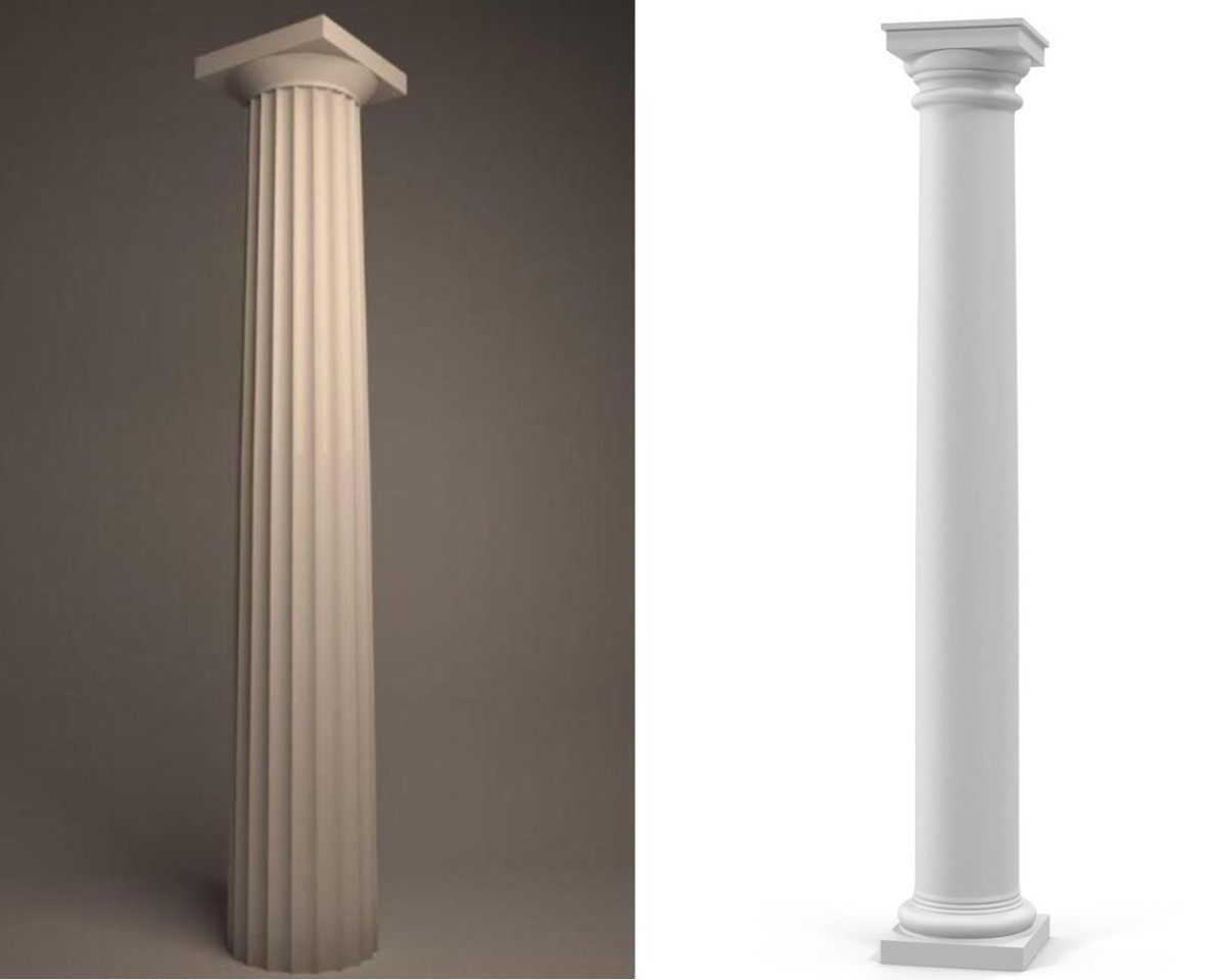 So sánh thức cột Doric và Tuscan