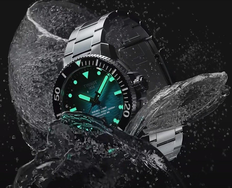 Tissot Seastar Automatic dùng chất phát quang gấp 10 lần thông thường giúp thợ lặn dễ dàng quan sát giờ trong môi trường biển sâu - ảnh 4