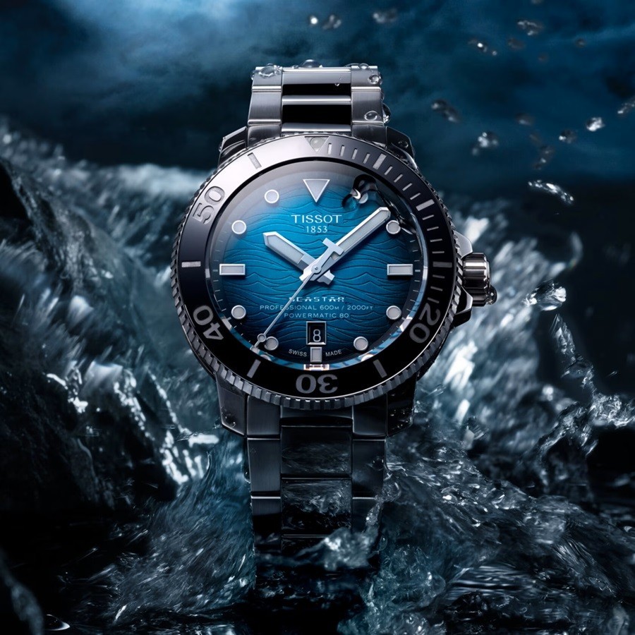 Trang bị Tissot Seastar Automatic núm vặn an toàn hỗ trợ không để nước vào bộ máy gây hư hỏng - ảnh 6