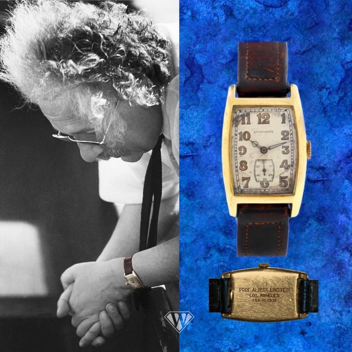 Einstein cùng chiếc Longines Curvex