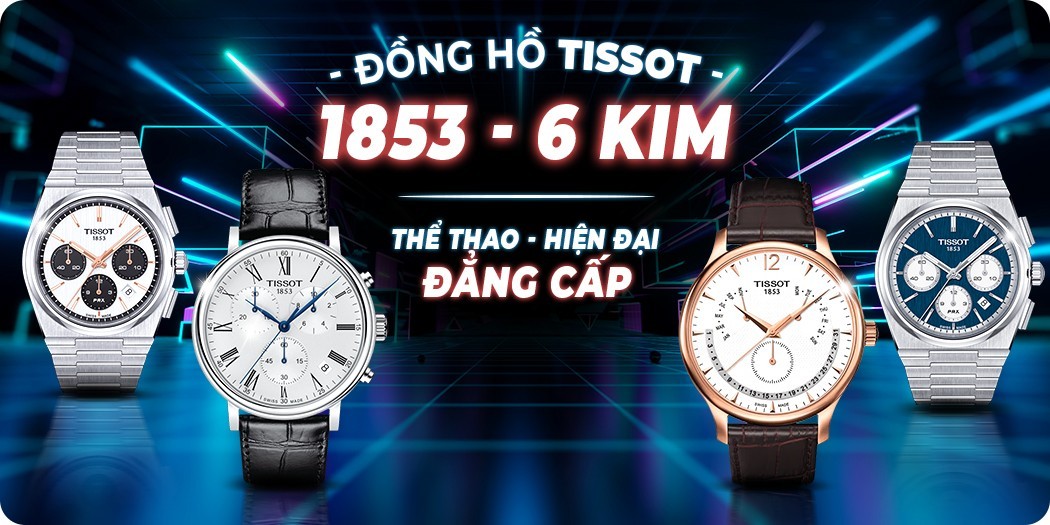 Đồng hồ Tissot 1853 6 kim cao cấp, đẹp, chính hãng 100%