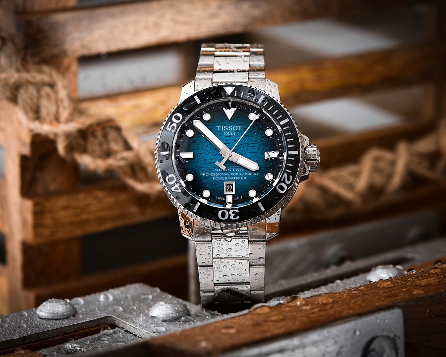 Ảnh thực tế cận cảnh chiếc đồng hồ Tissot Seastar 2000 Professional