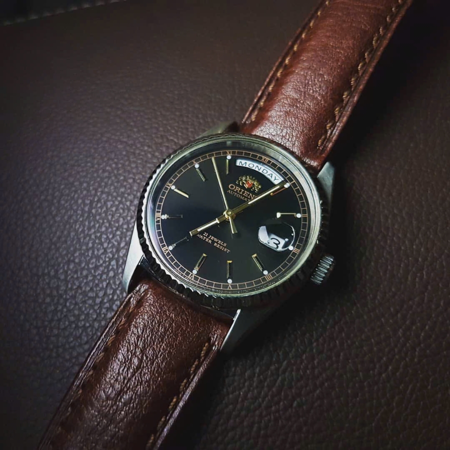 Orient Day Date President với thiết kế phối dây da độc , cổ điển - Hình 1