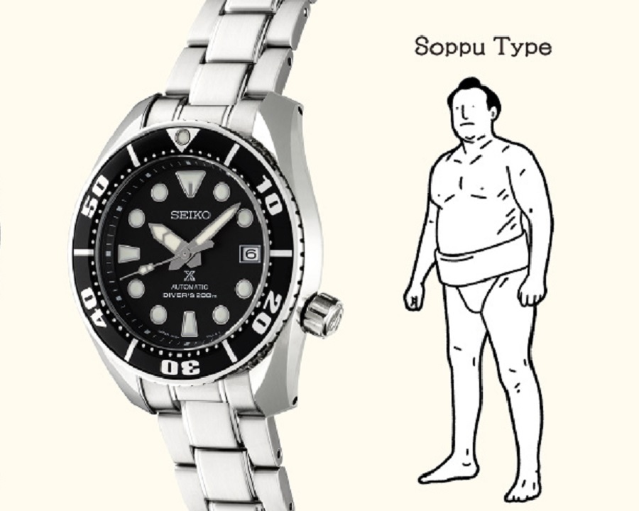 Vẻ ngoài của đồng hồ Seiko Sumo khiến ta liên tưởng đến dáng người Soppu của các võ sĩ