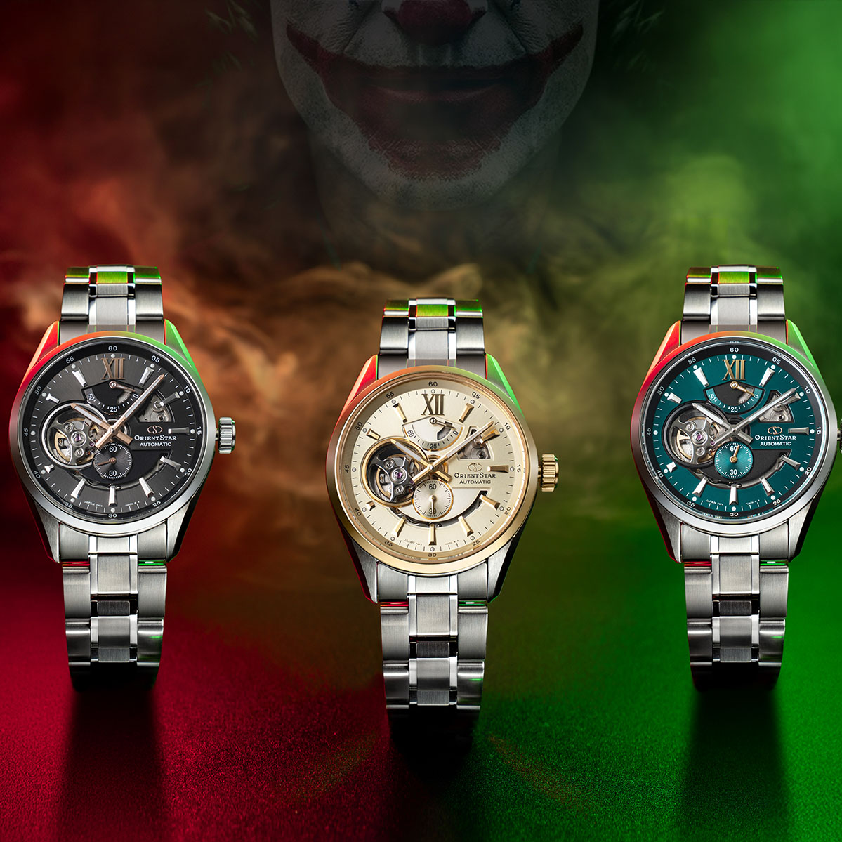 Orient Star RE-AV0114E00B Orologio Uomo Automatico Quadrante Verde Cuore Aperto - Cassa Acciaio 41mm