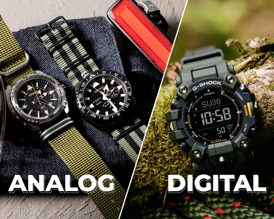 đồng hồ la bàn có hai loại là analog và digital