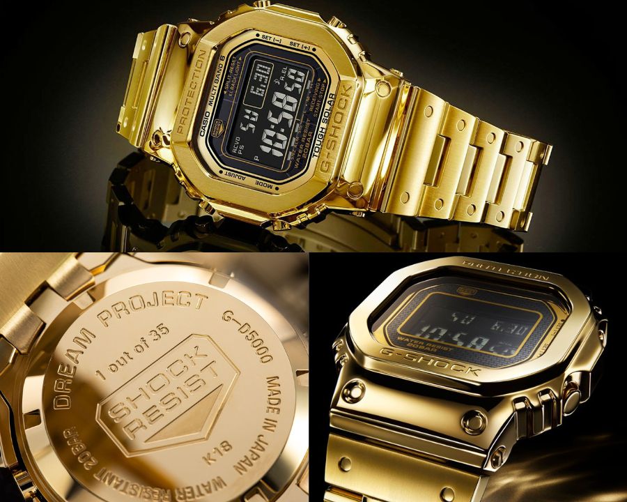 Đồng hồ Casio Limited Edition G-Shock Dream Project "Pure Gold" D5000X-9JR - ảnh 2