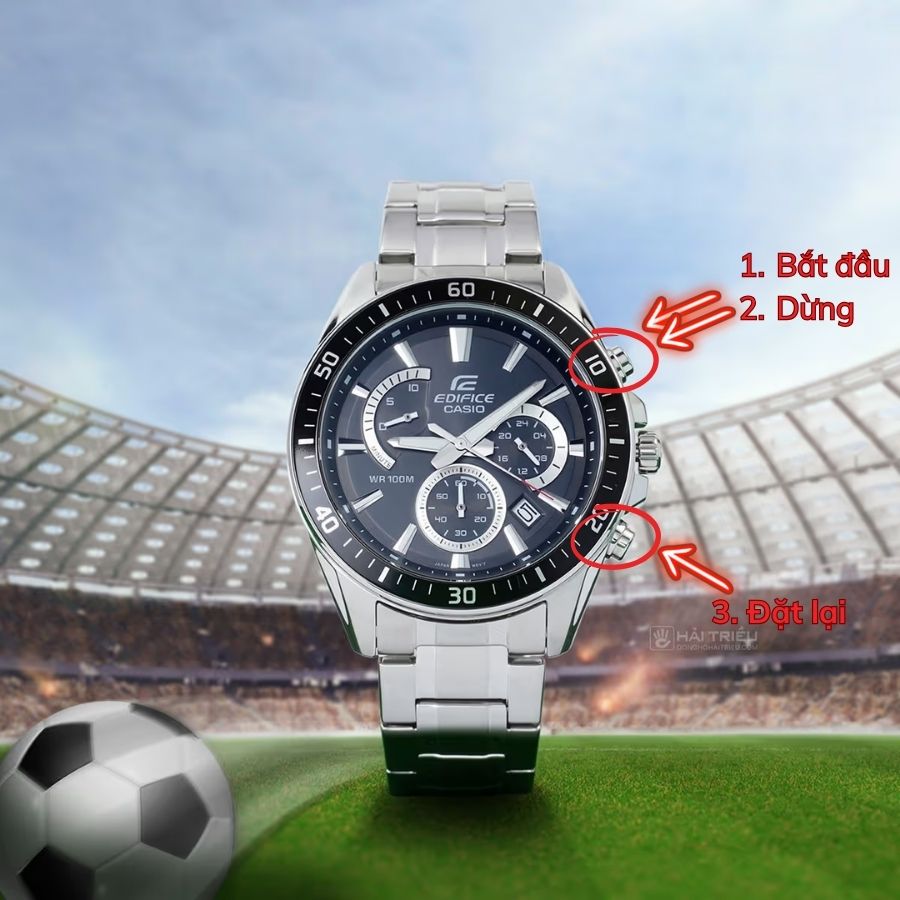 Cách chỉnh giờ đồng hồ Edifice 3 nút - Hình 4