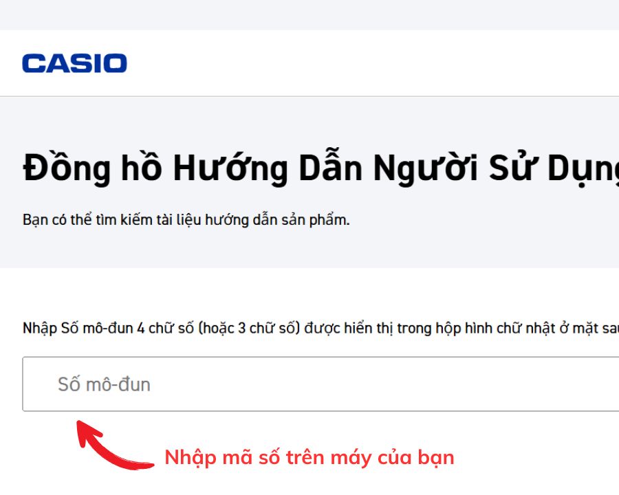 Cách kiểm tra số Module trên trang web của Casio - Hình 4