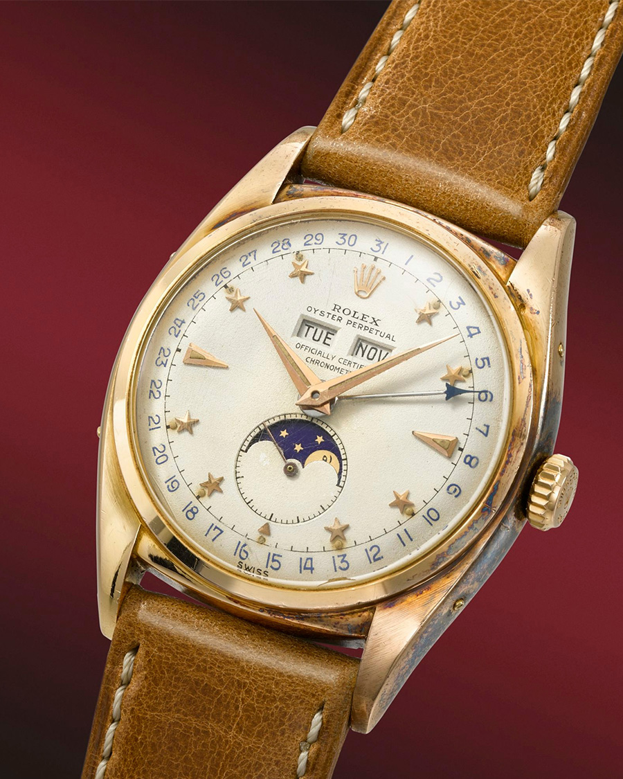 Chiếc Rolex 6062 Triple Calendar Moonphase bên trong dáng vỏ Oyster chống nước - ảnh 3