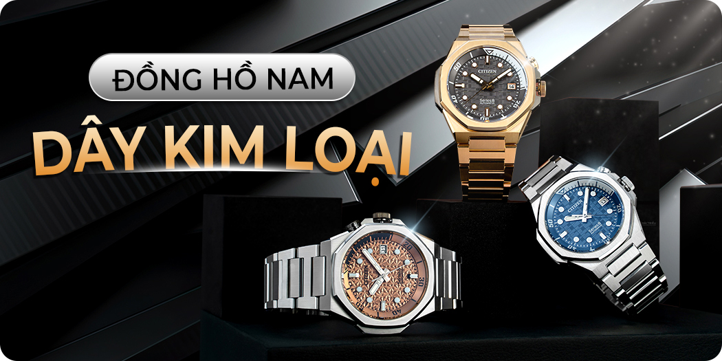 đồng hồ nam dây kim loại