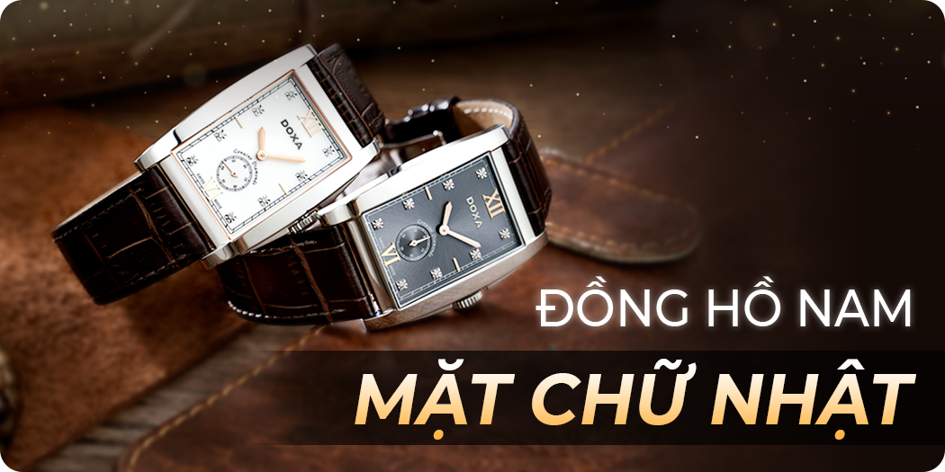 đồng hồ nam mặt chữ nhật