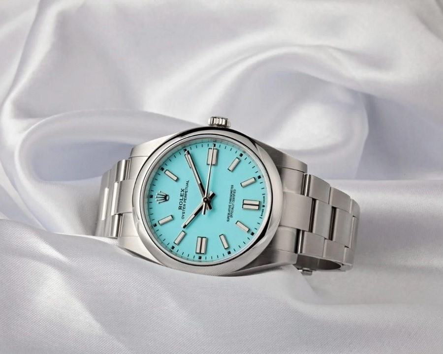 Rolex “Tiffany” Oyster Perpetual khiến giới mộ điệu điên đảo với màu xanh ngọc lam tuyệt đẹp trên mặt số - ảnh 4