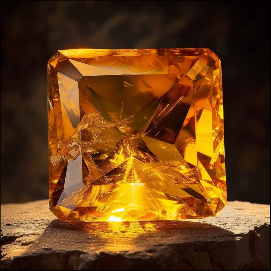 Citrine là tên gọi loại khoáng vật thuộc họ thạch anh bao gồm các nguyên tử Silic và Oxy