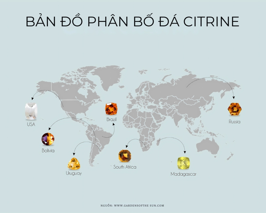 Bản đồ thể hiện nơi phân bố đá phổ biến