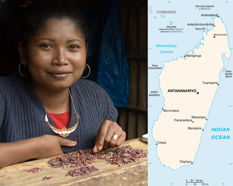 Ruby Moramanga được bán ở Andilamena & cấu trúc địa chất của các mỏ hồng ngọc ở Madagascar