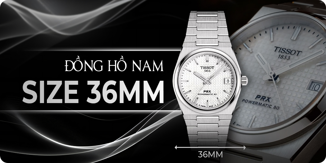 đồng hồ nam size 36mm chính hãng