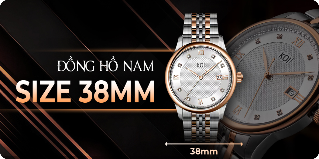 đồng hồ nam size 38mm chính hãng