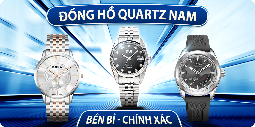 đồng hồ quartz nam chính hãng 