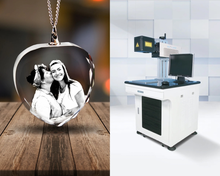Máy khắc laser CO2 thích hợp khắc trang sức thủ công để lưu giữ khoảng khắc đáng nhớ