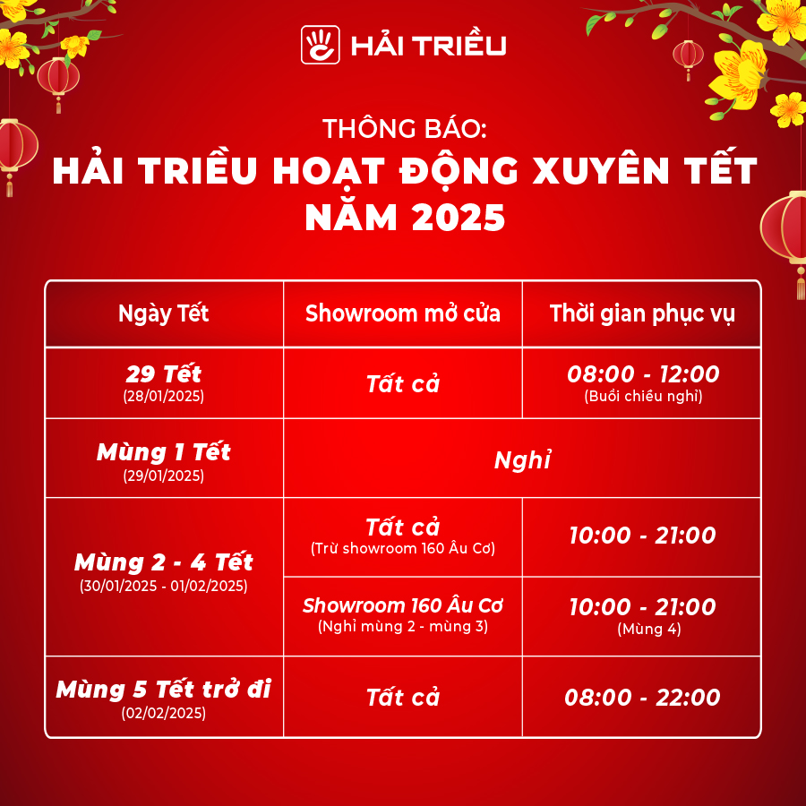 Lịch hoạt động Tết Ất Tỵ