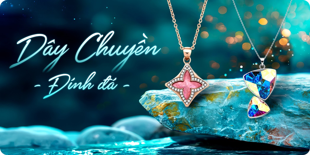 Dây chuyền đính đá nữ đẹp, mẫu mới, hàng hiệu 100%