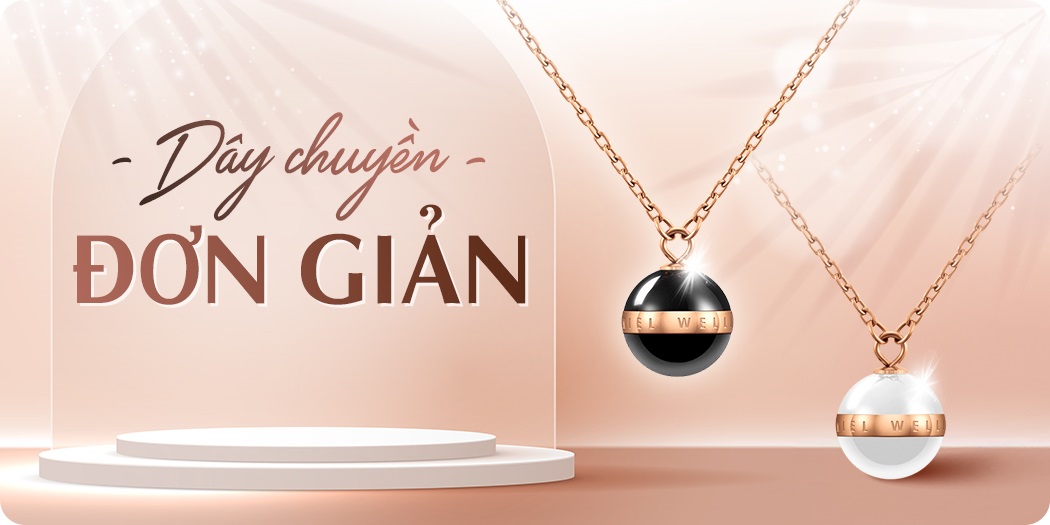 Dây chuyền đơn giản, hàng hiệu cho nữ, dễ đeo, dễ phối đồ