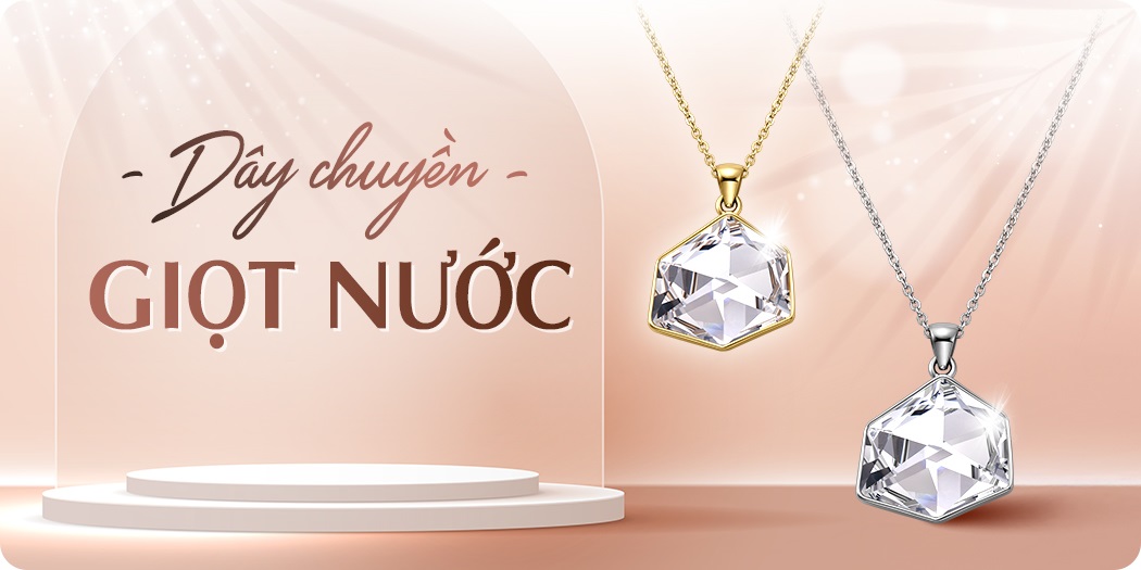 Dây chuyền hình giọt nước đẹp, mẫu mới, hàng hiệu 100%