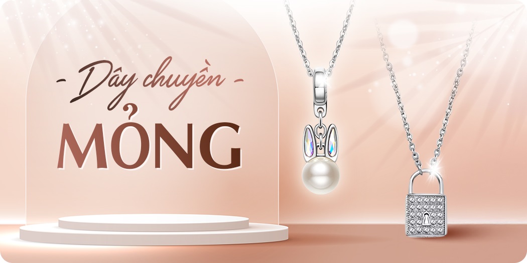 Dây chuyền mỏng, sợi nhỏ, mảnh đẹp cho nữ, hàng hiệu 100%