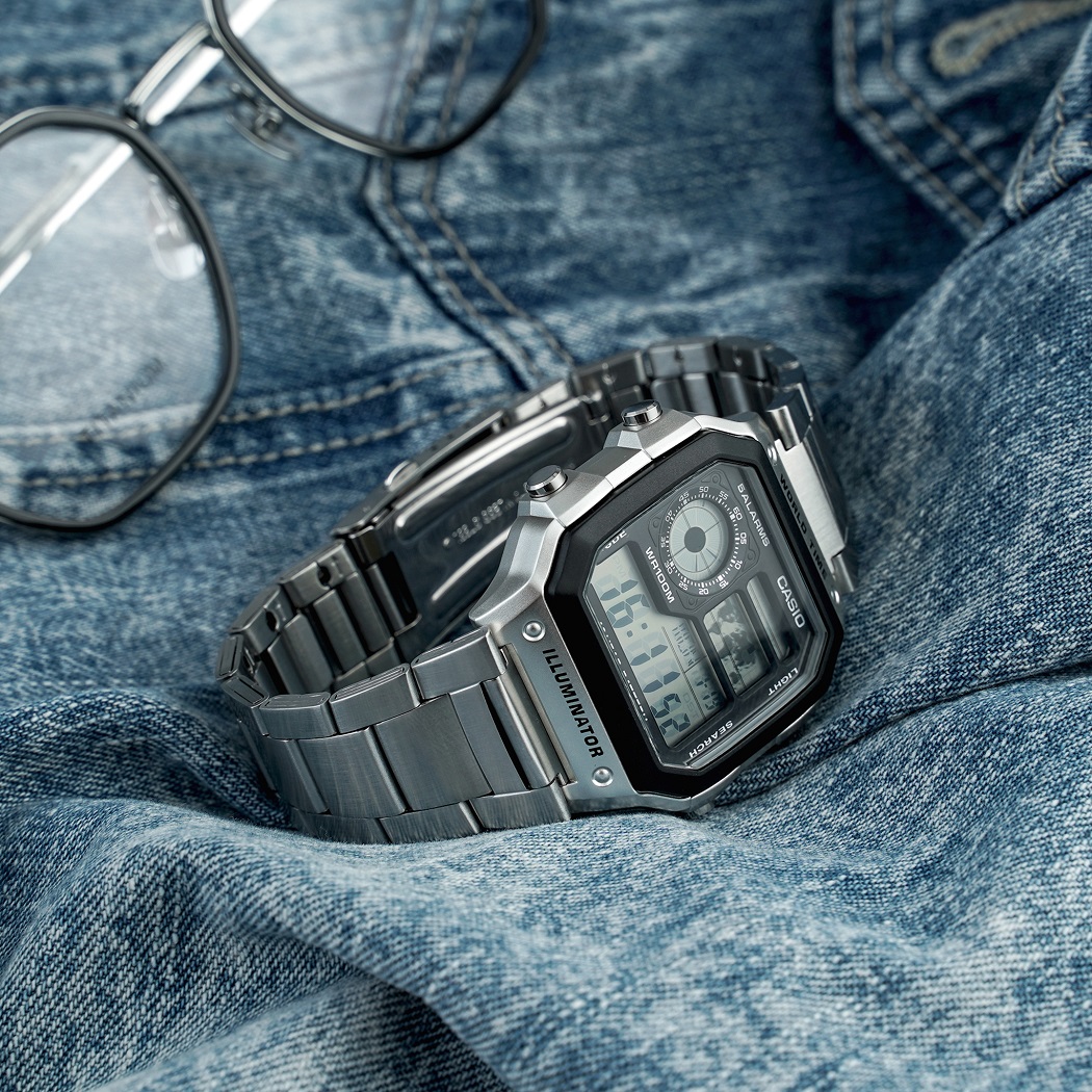 Đồng hồ nam mặt vuông được Casio cải tiến theo phong cách hiện đại, năng động