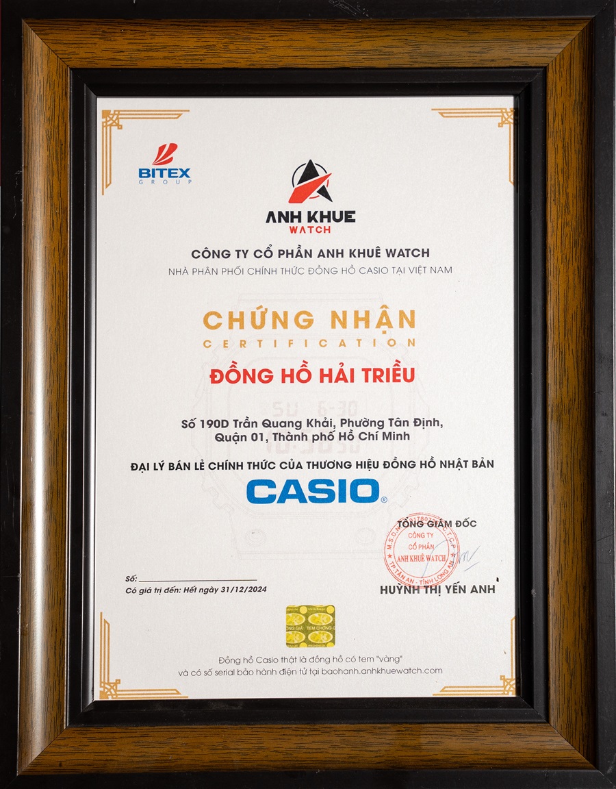 Chứng nhận Casio chính hãng tại Hải Triều - Hình 1
