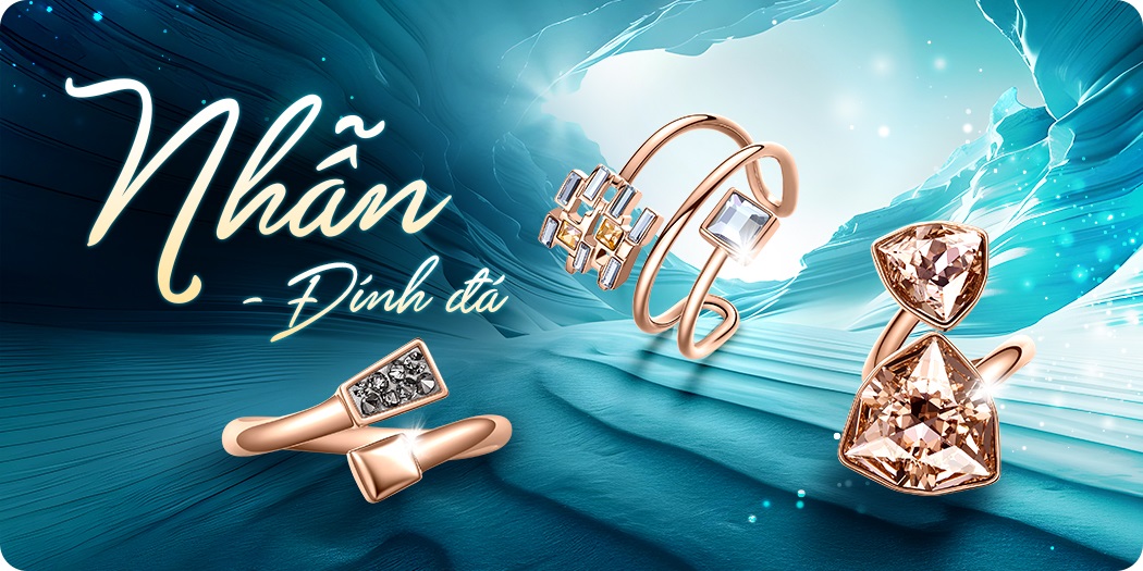 Nhẫn đính đá nữ đẹp, mẫu mới, cao cấp, hàng hiệu 100%