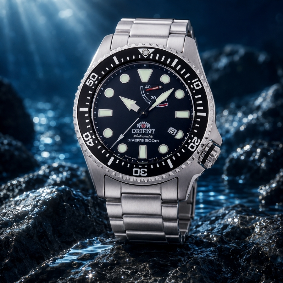 1. Orient Neptune RA-EL0001B - Sắc đen mạnh mẽ, dễ phối 