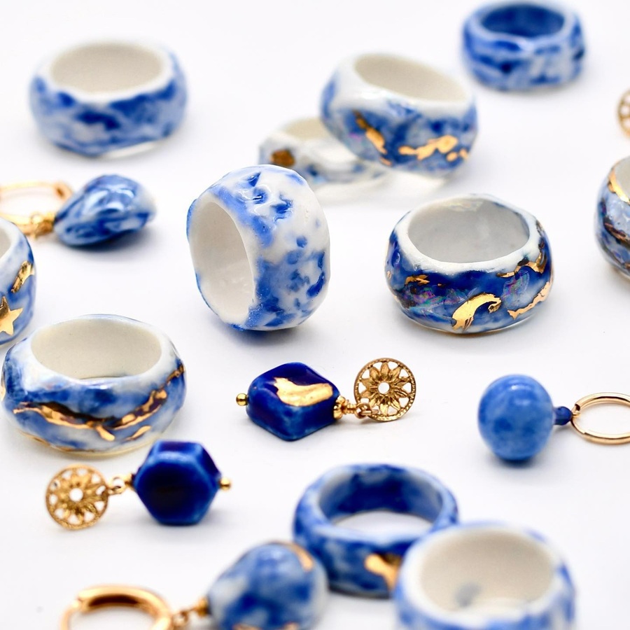 Những món trang sức thủ công được làm từ vật liệu Porcelain thuần 100% của thương hiệu FARPHORIA đến từ Luân Đôn