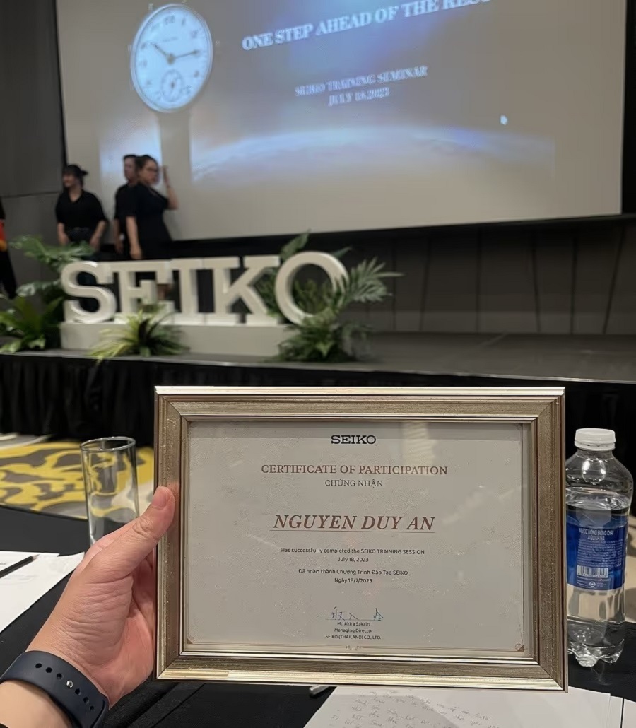 Sau buổi đào tạo, nhân viên của Hải Triều được cấp giấy chứng nhận từ Seiko - ảnh 11