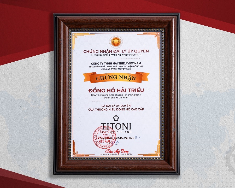 Chứng nhận Hải Triều là đại lý chính hãng với thương hiệu đồng hồ Titoni - ảnh 21