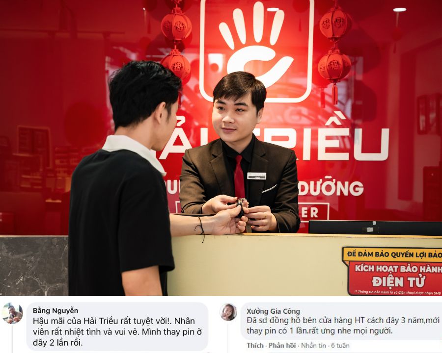 Nhiều khách hàng tin tưởng chọn thay pin tại Đồng Hồ Hải Triều