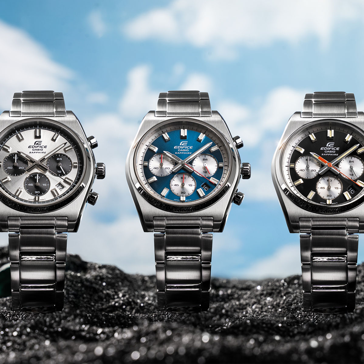 Casio Edifice EFB-730D-1AV Orologio Cronografo Uomo – Sportivo Elegante, Acciaio E Vetro Zaffiro