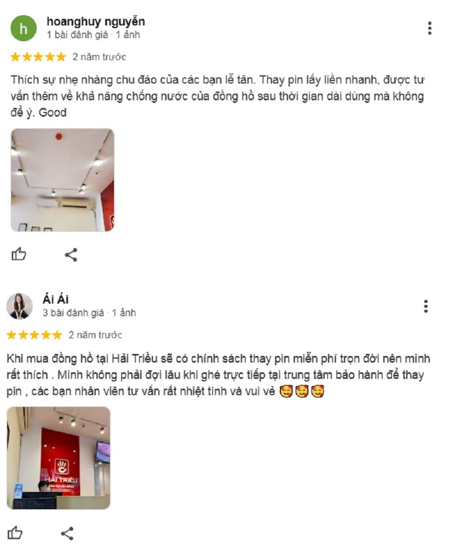 Khách hàng đánh giá cao về chất lượng của Trung tâm bảo dưỡng Đồng Hồ Hải Triều - ảnh 6