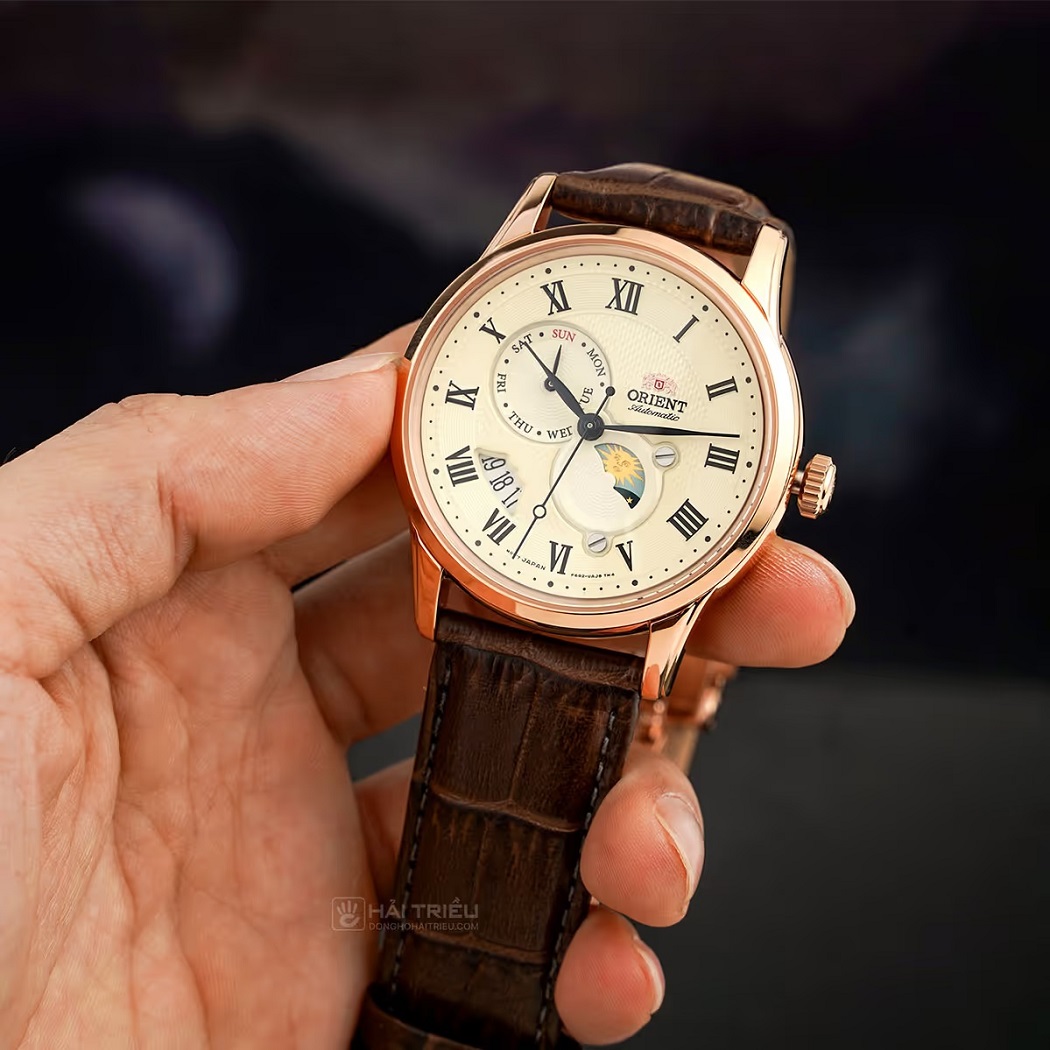 Top 10 đồng hồ Orient nam dây da bán chạy nhất tại Hải Triều - ảnh 9