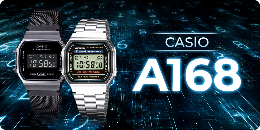 Đồng hồ Casio A168 - Đồng hồ điện tử bấm giờ xu hướng cổ điển