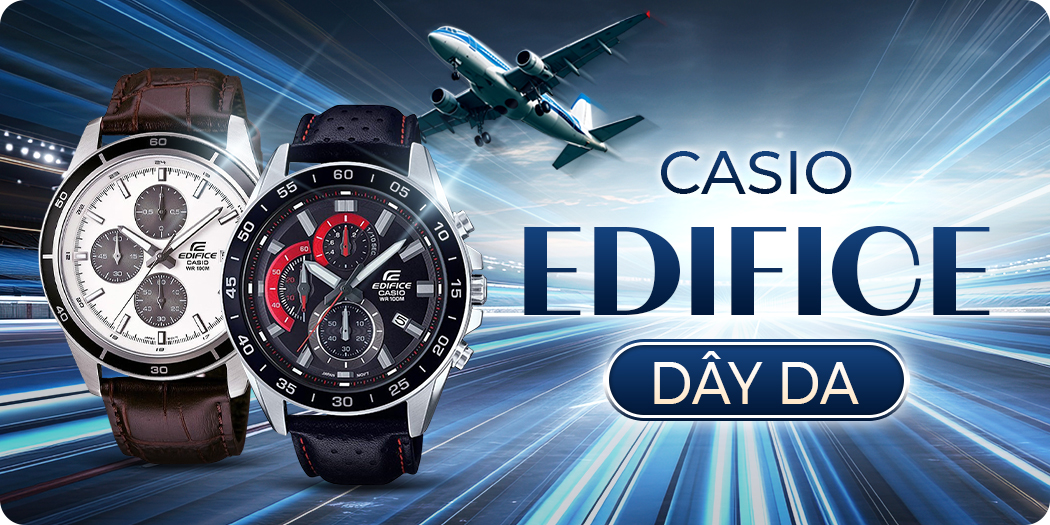 Đồng hồ Casio Edifice dây da chính hãng, BH 5 năm, góp 0%