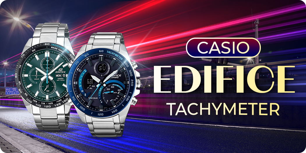Đồng hồ Casio Edifice Tachymeter WR100m đo vận tốc, 1 đổi 1