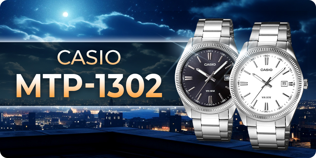 Casio MTP-1302 - Niềng rãnh khía trên mặt số thanh lịch
