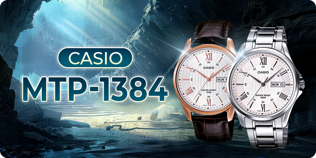 Casio MTP 1384 - Đồng hồ mặt số cổ điển, kháng nước 10ATM