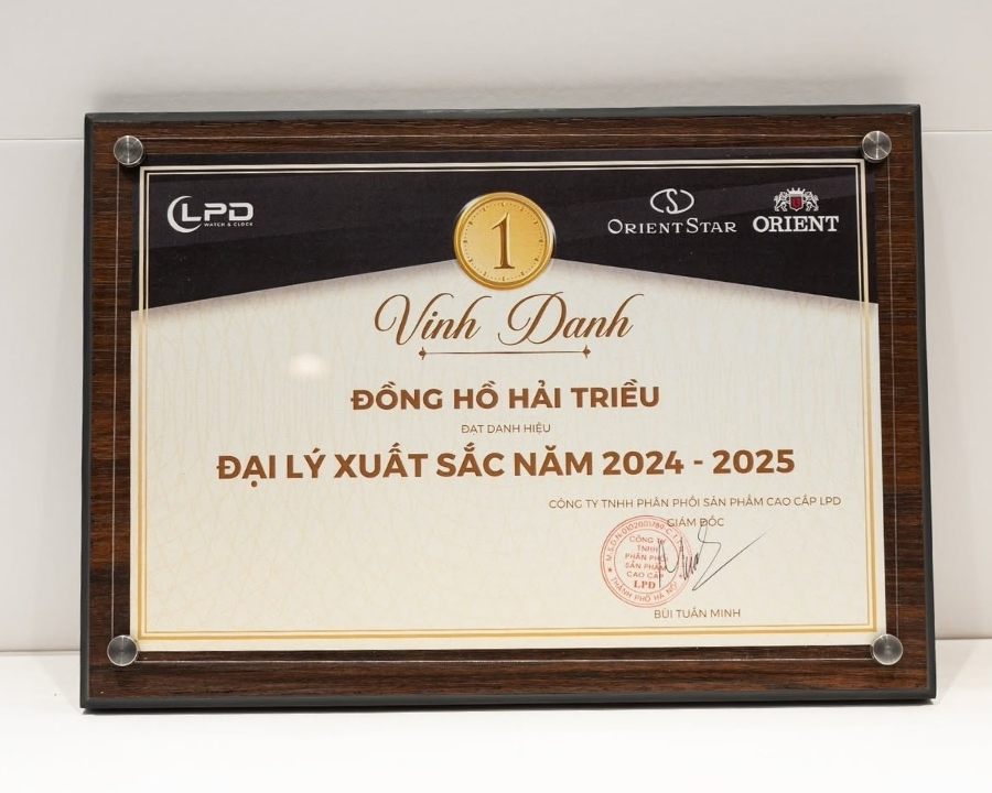 Orient trao tặng Hải Triều danh hiệu "Đại lý Xuất sắc" năm 2024-2025