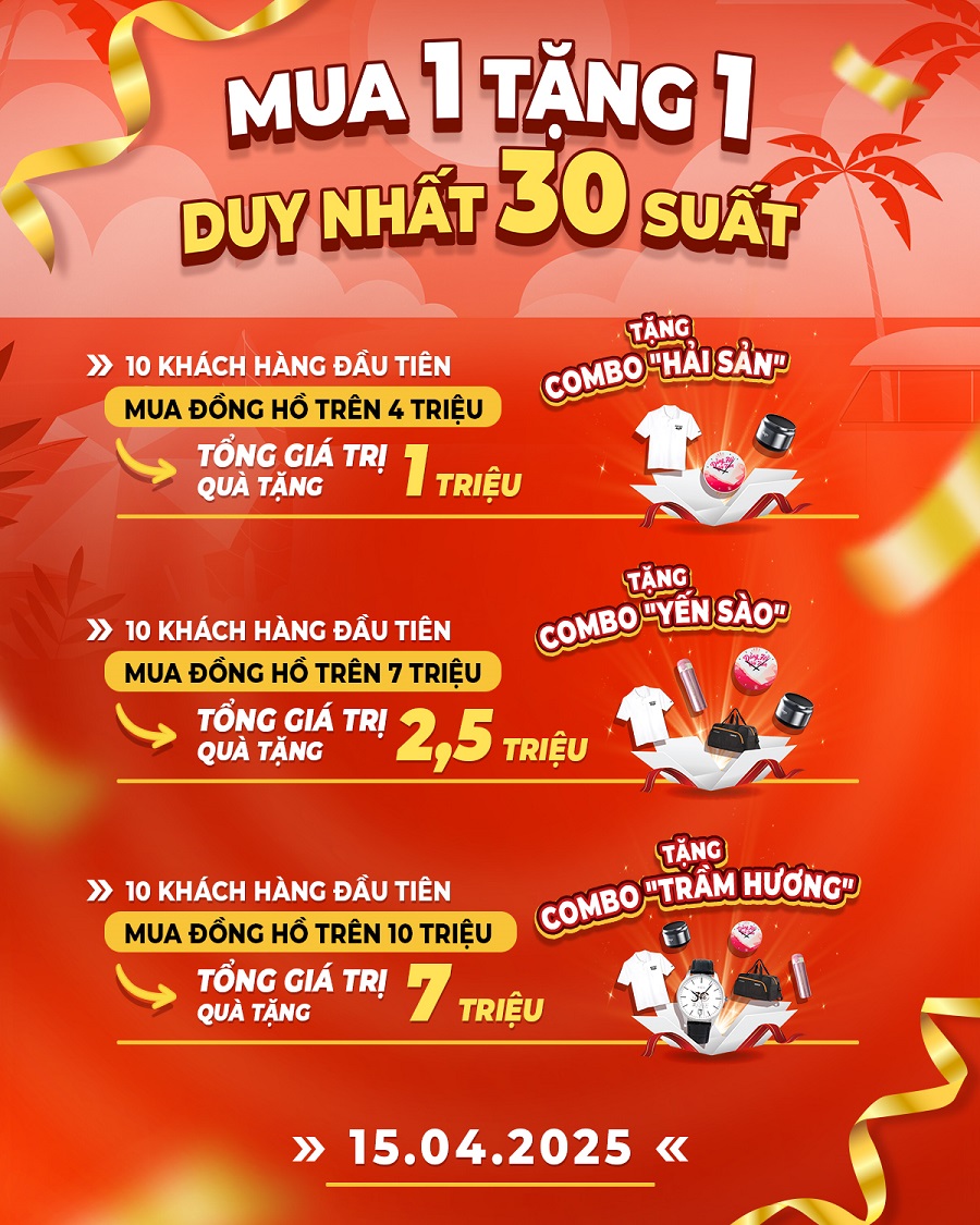 Chương trình mua 1 tặng 1 ngày khai trương Hải Triều chi nhánh Nha Trang
