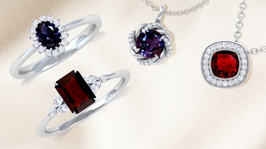 Dây chuyền, nhẫn đính đá Spinel